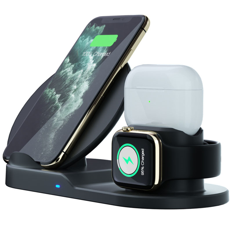 New Products 3 in 1 Charging Station Cellphone Qi Wireless Charger Portable for Air Pod / Mobile Phone / Watch / Headset LM-N30